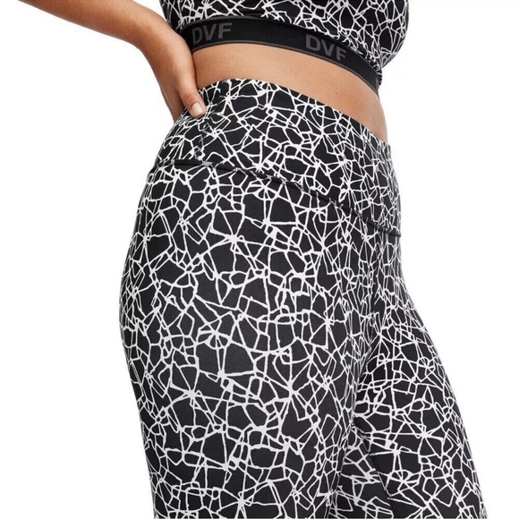 Diane Von Furstenberg x Target Cracked Glass Black & White Leggings Size XXS NWT - Picture 3 of 5